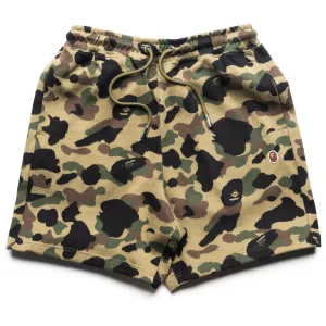 A Bathing Ape 1st Camo Jacquard One Point Sweat Shorts - Green