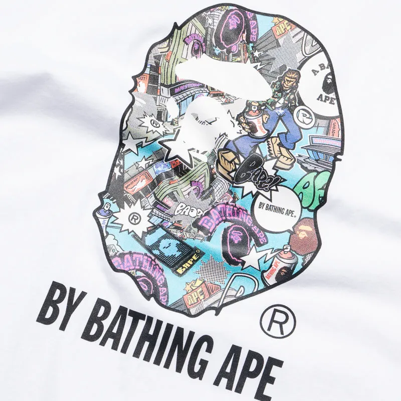 A Bathing Ape Comic Art Tee - White