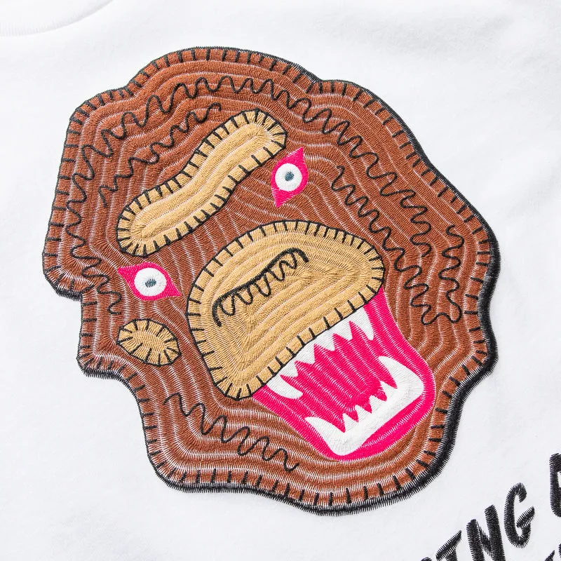A Bathing Ape Embroidery Style Souvenir Logo Tee - White