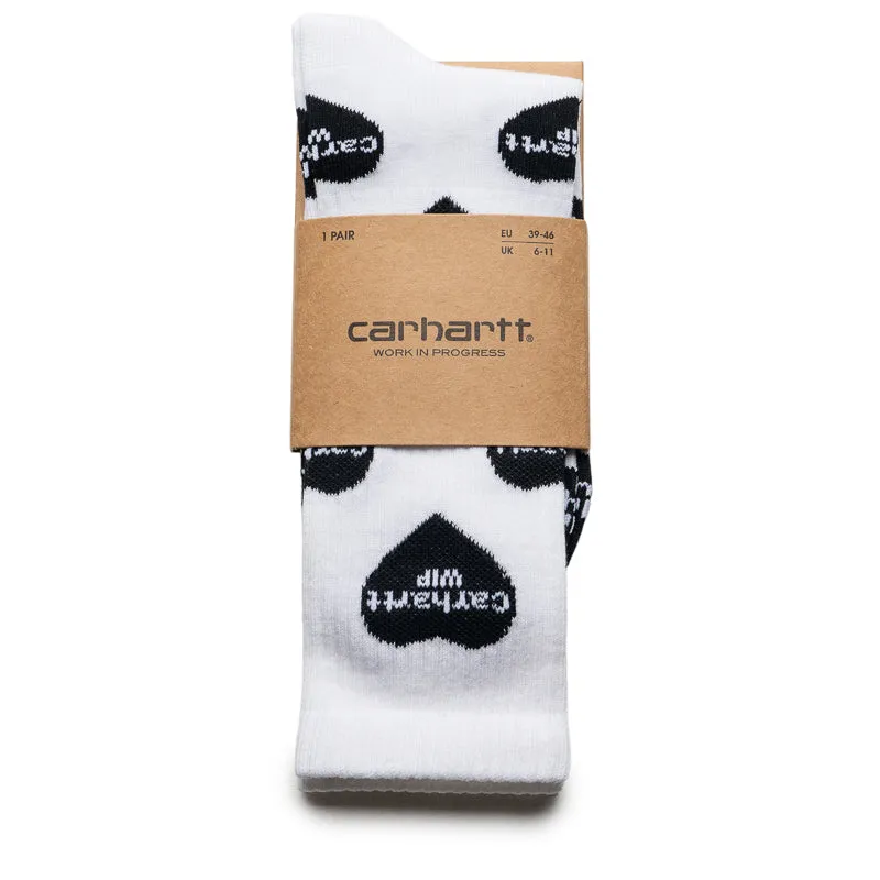 Carhartt WIP Heart Logo Socks - White