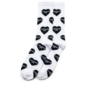 Carhartt WIP Heart Logo Socks - White