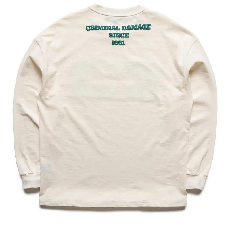 Criminal Damage Life's A Trip L/S Tee - Off White
