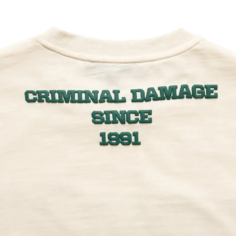 Criminal Damage Life's A Trip L/S Tee - Off White