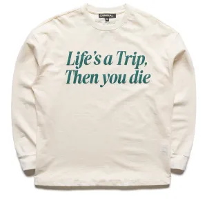 Criminal Damage Life's A Trip L/S Tee - Off White