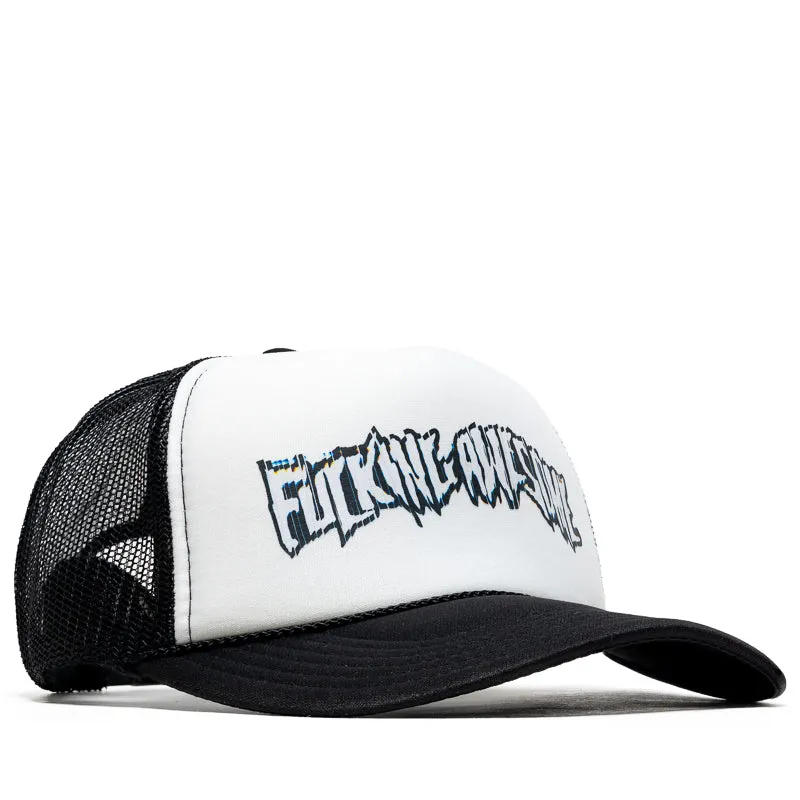 Fucking Awesome Scanner Warp Stamp Trucker Hat - Black