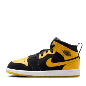 Jordan 1 Mid SE (PS) - Black/Varsity Maize