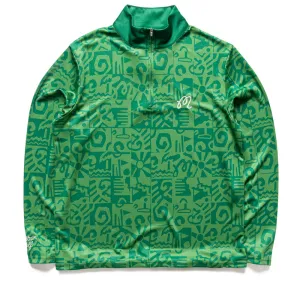 Malbon Golf Capo Performance Quarter Zip - Kelly Green