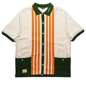 Malbon Golf Gabbiano Knit Button Up - Ivory