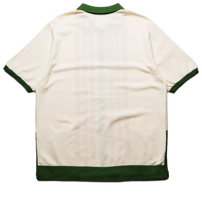 Malbon Golf Gabbiano Knit Button Up - Ivory