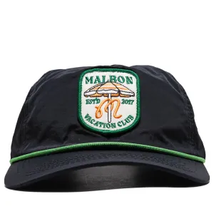 Malbon Golf Vacation Club Nylon Rope Hat - Black