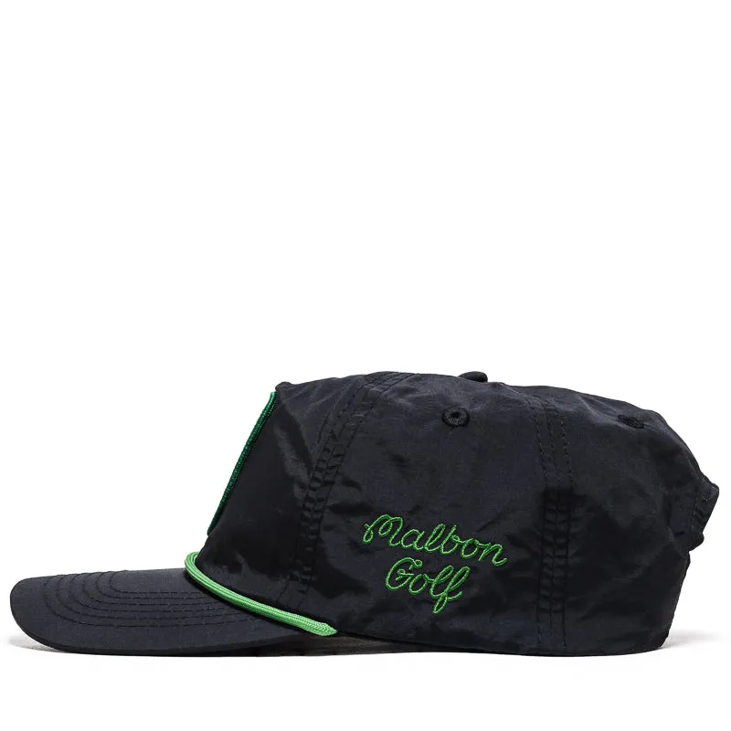 Malbon Golf Vacation Club Nylon Rope Hat - Black