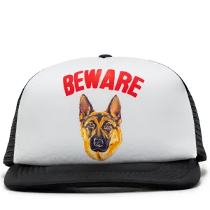 Market Beware Sign Trucker Hat - Black