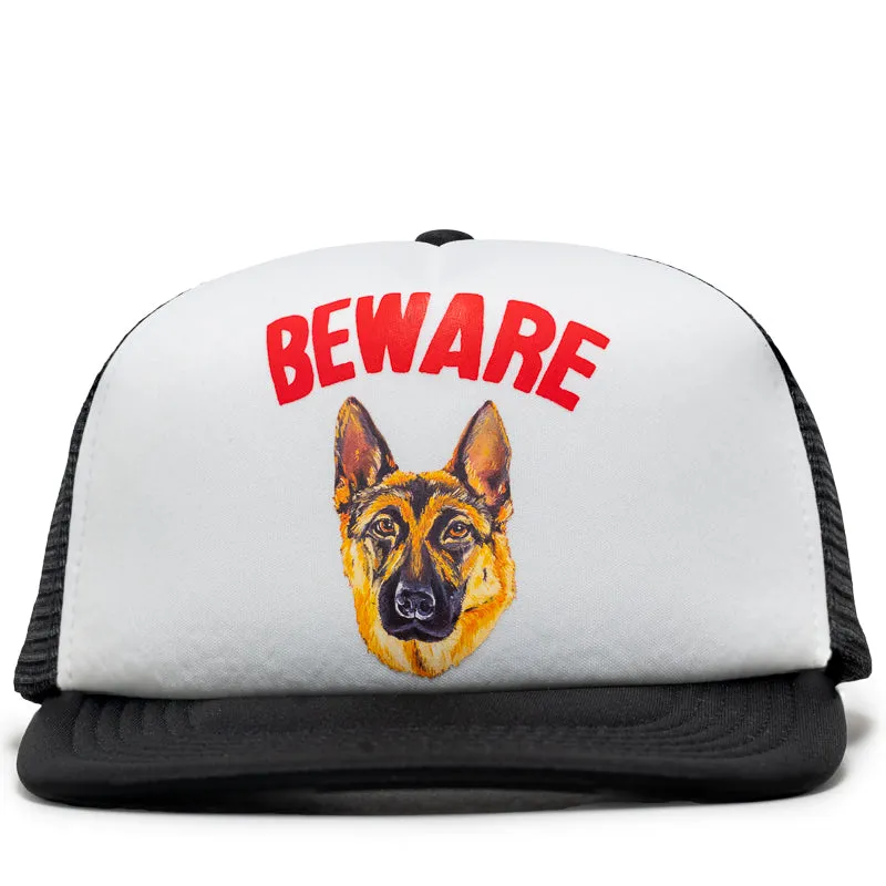 Market Beware Sign Trucker Hat - Black