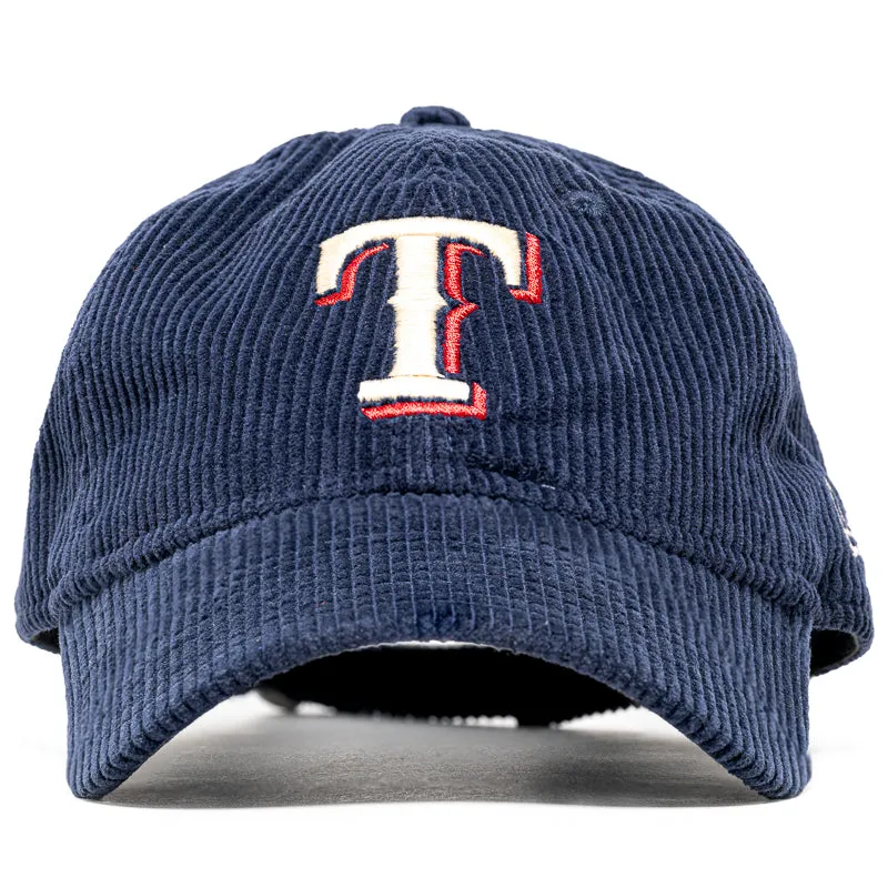 New Era Corduroy Texas Rangers 9TWENTY Strapback - Navy