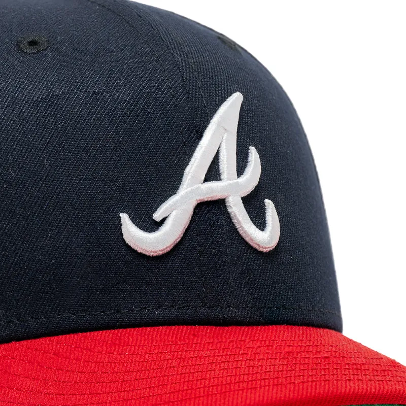 New Era x Politics Atlanta Braves 59FIFTY Fitted Hat - Navy/Scarlet