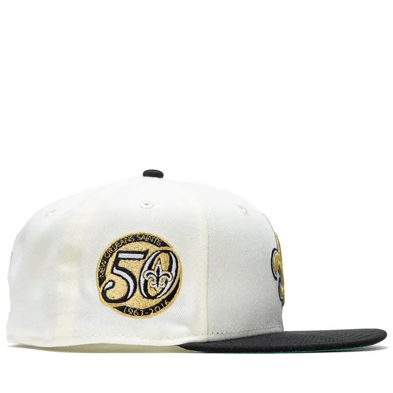 New Era x Politics New Orleans Saints 59FIFTY Fitted - Chrome/Black