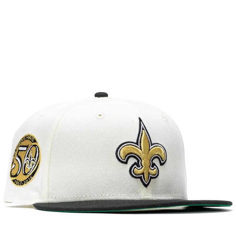 New Era x Politics New Orleans Saints 59FIFTY Fitted - Chrome/Black