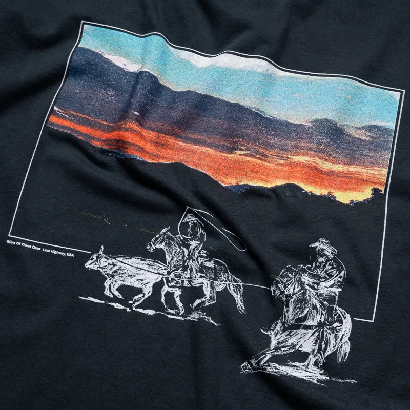 One Of These Days In Another Time Tee - Washed Black