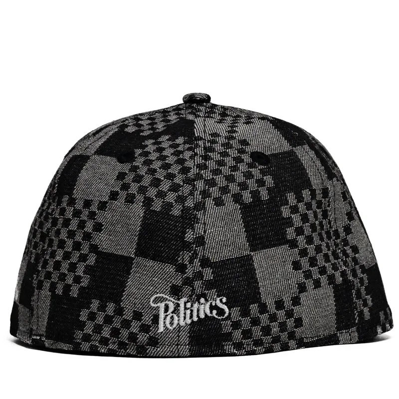 Politics x New Era 59FIFTY Fitted Hat - Black Denim