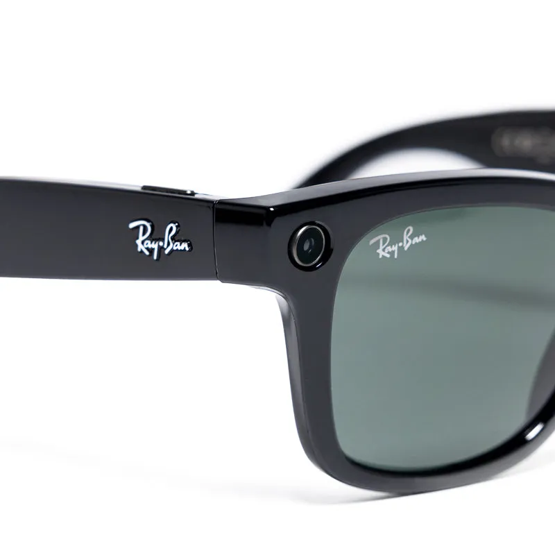 Ray-Ban Wayfarer Meta - Shiny Black/G15 Green