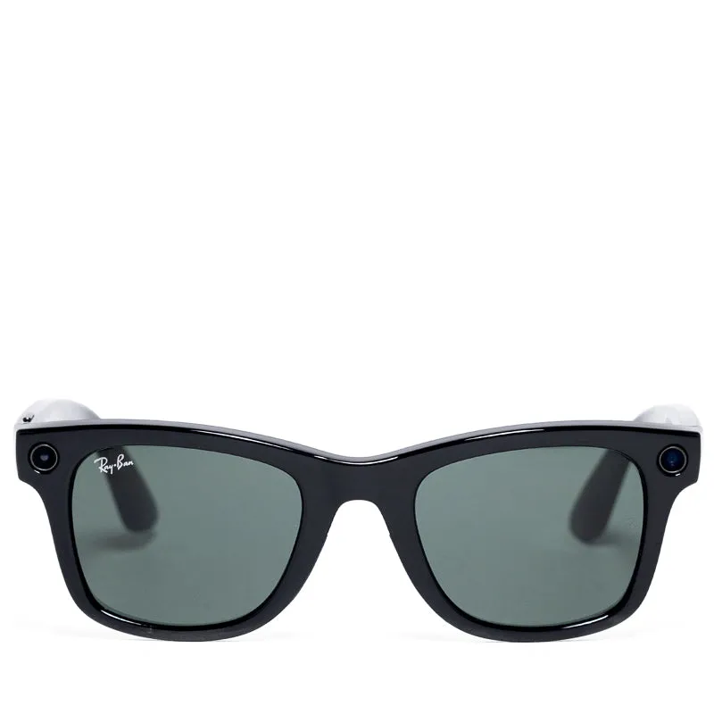 Ray-Ban Wayfarer Meta - Shiny Black/G15 Green