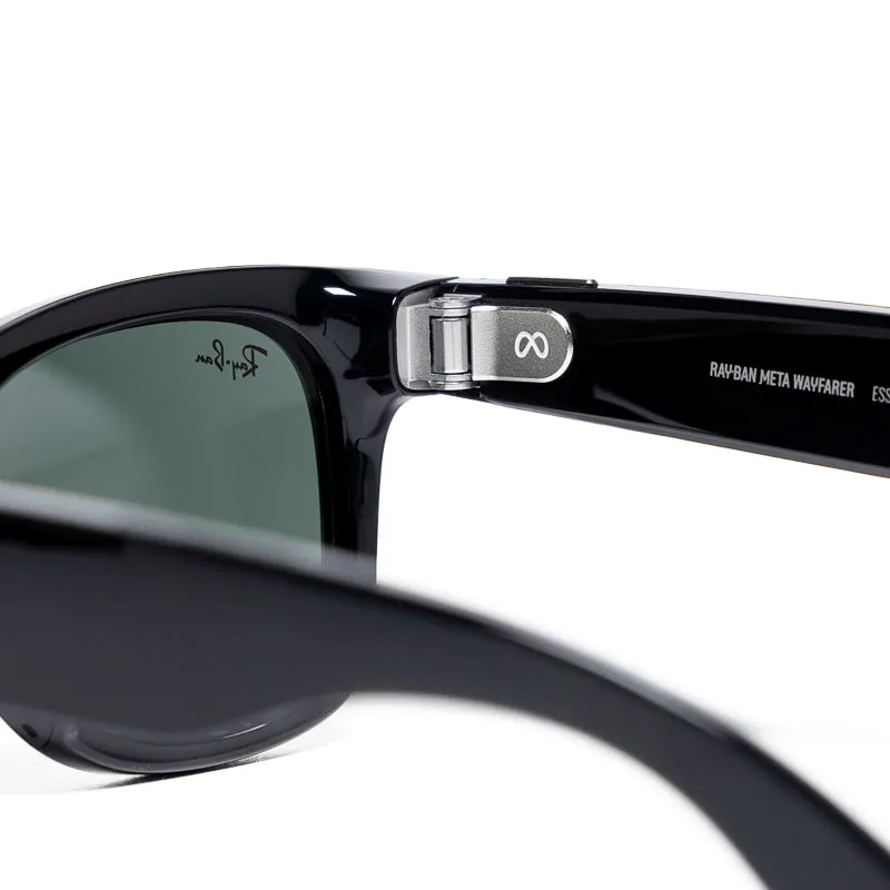 Ray-Ban Wayfarer Meta - Shiny Black/G15 Green