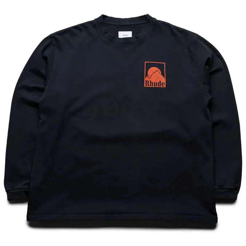 Rhude Moonlight Badge L/S Tee - Vintage Black