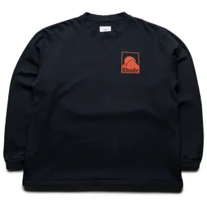 Rhude Moonlight Badge L/S Tee - Vintage Black